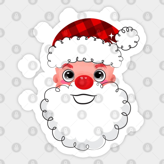 Cute Santa Christmas Sticker by lunamoonart